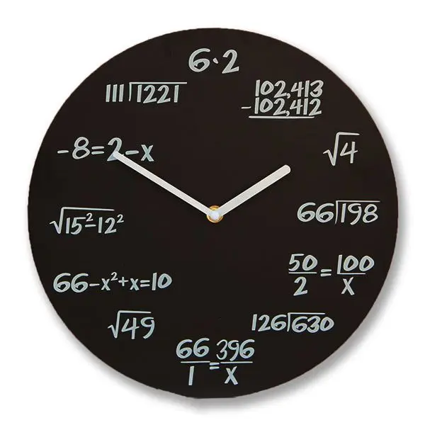 Mathematical clock - Black