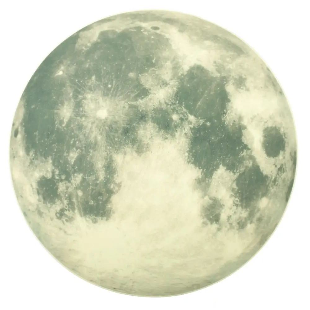 Autocollant LUNE qui brille dans le noir Diam20cm