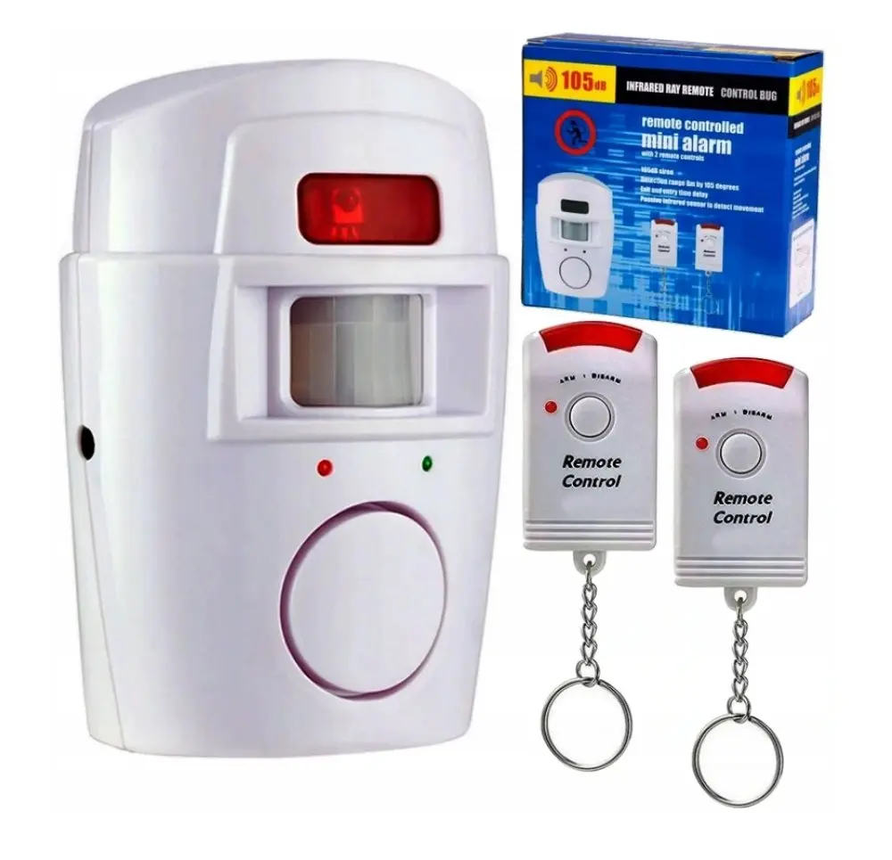 Detecteur de mouvement alarme sans fil 105db + 2 t