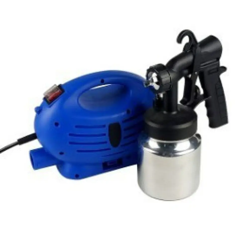 Electric paint spray gun with adjustable nozzle