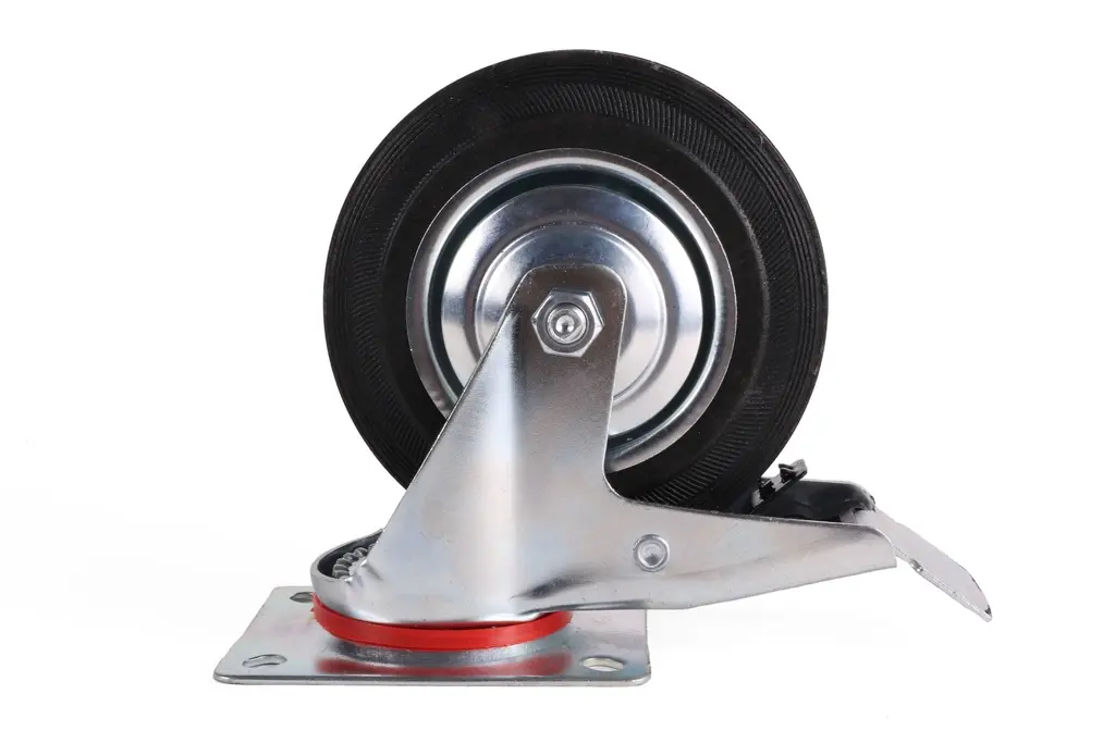 Roulette pivotante + frein 160 mm