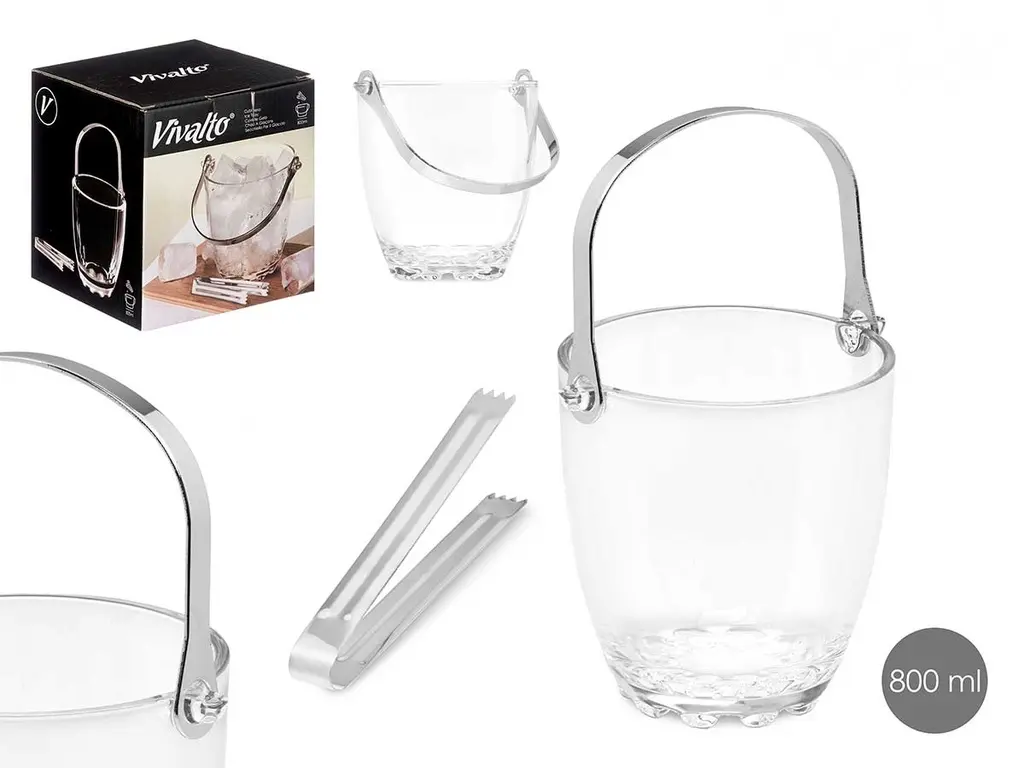 800ml ice bucket with metal handle