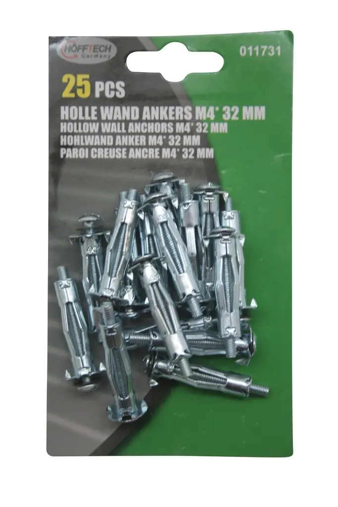 [011731 ZEN24] Ancrages pour murs creux M4 x 32 mm 25 pièces