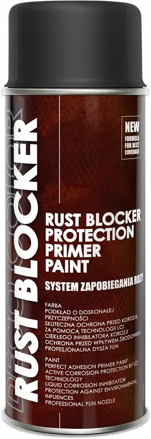 Anti-rust and corrosion varnish spray RUSTBLOCKER Black 9005 400ml