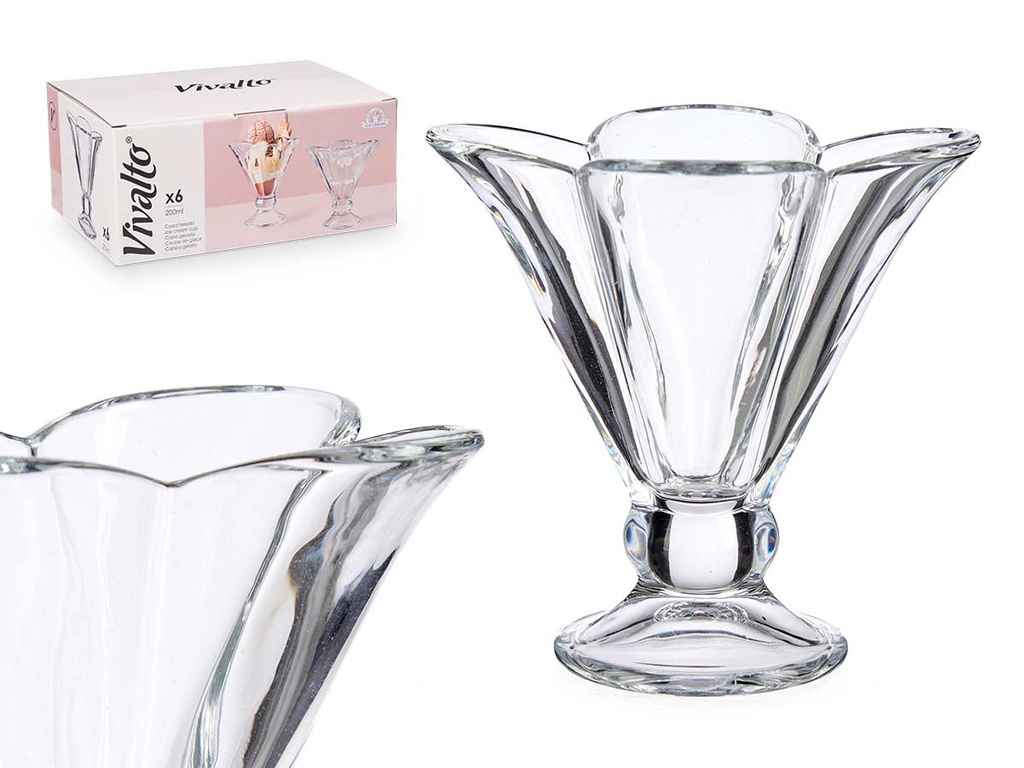 Flower-shaped ice cream cup 20cl
