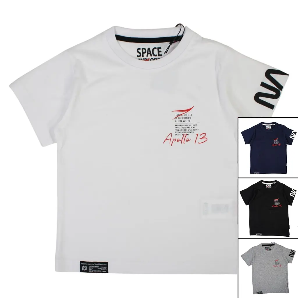 [GNS8004 TS KIDS ZEN24] Nasa boy's short-sleeved t-shirt
