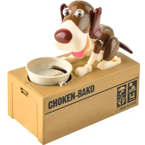 Tirelire sur batterie - chien 