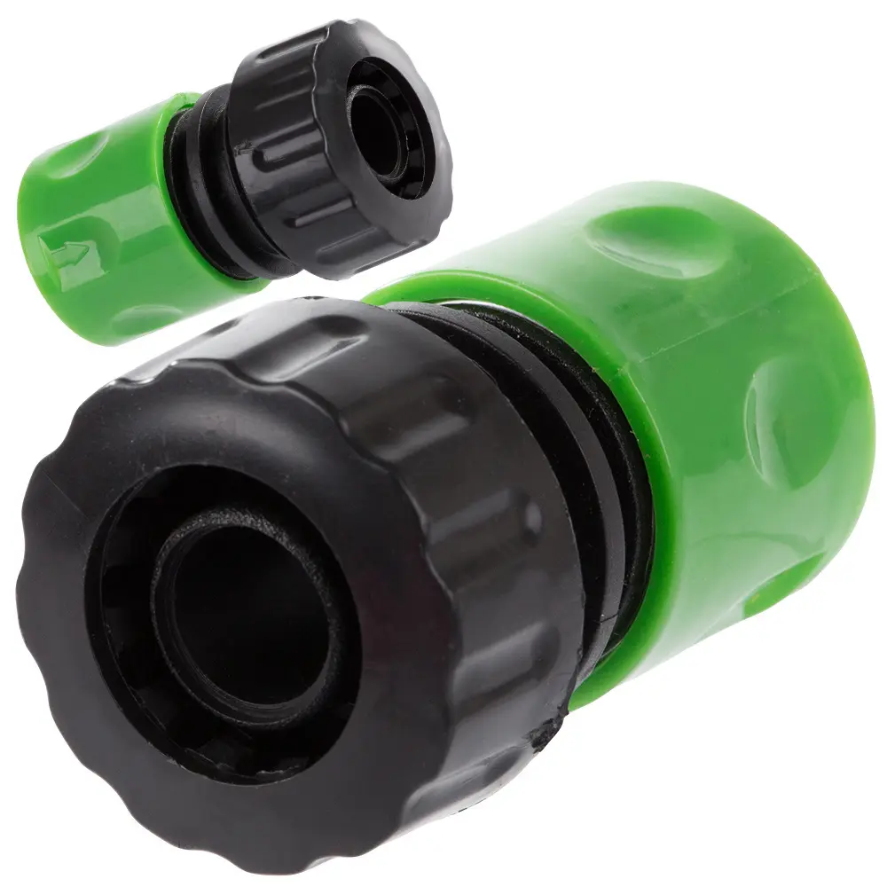 Quick hose connector for 3/4 inch garden hose