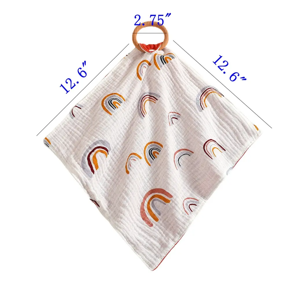 Rainbow cotton bib