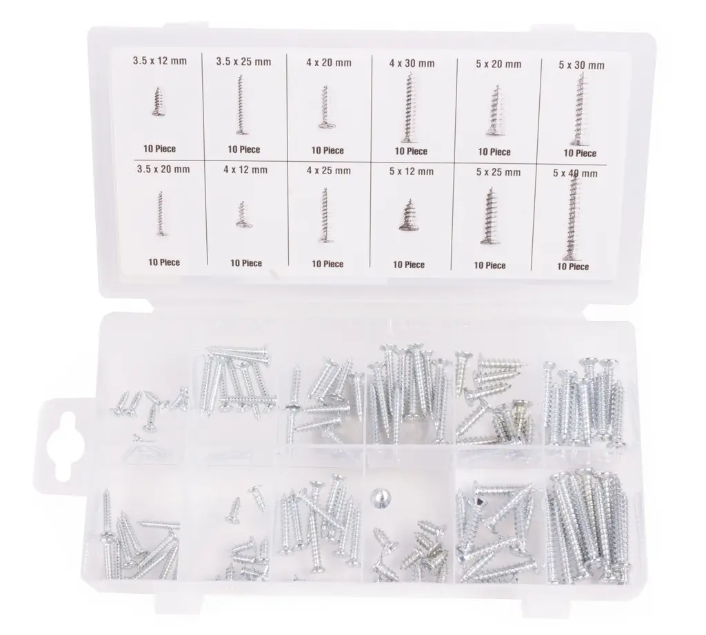 Wood screw set 120 pieces