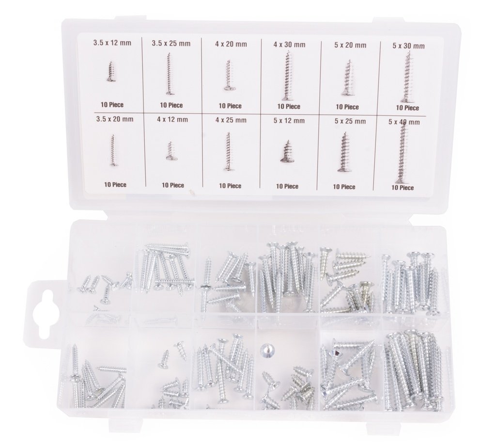 Wood screw set 120 pieces