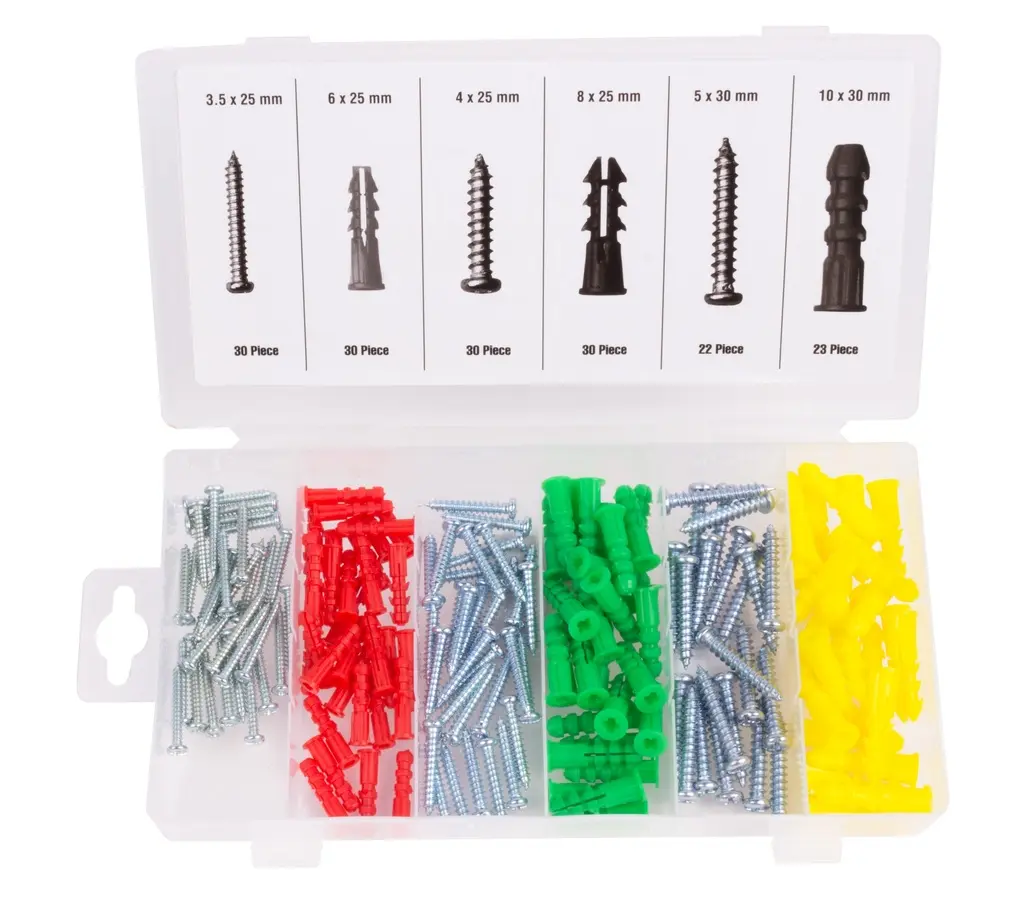 Jeu de vis et chevilles 165 pièces