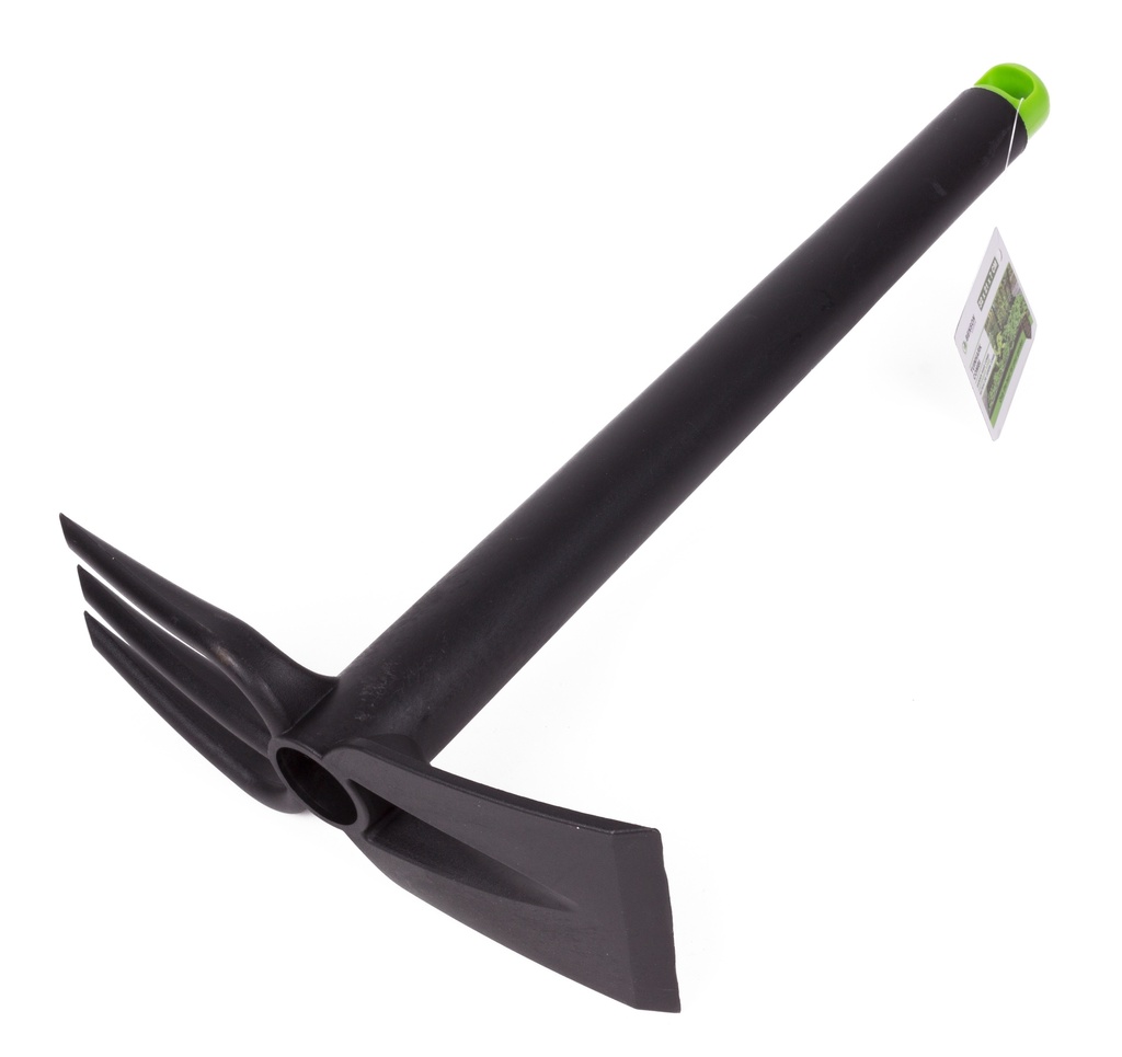Combined garden rake in reinforced plastic
