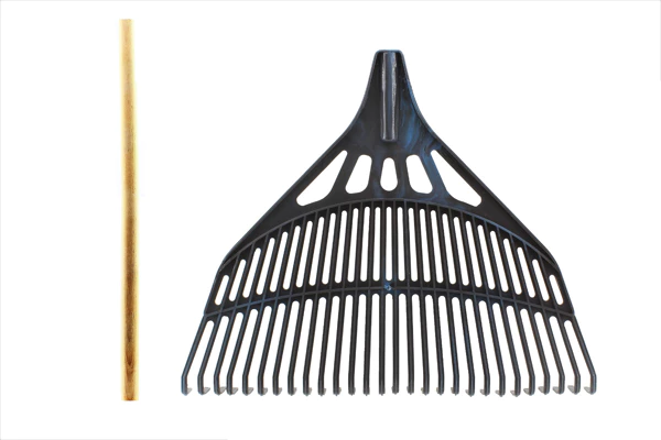 Balai a Feuilles Plastique Manche 66 cm