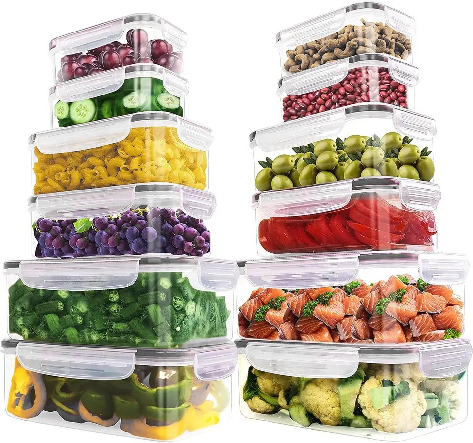 Set of 12 microwave, freezer storage containers
