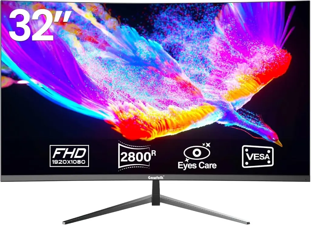 32" Curved Full HD Monitor 1920x1080, VA Panel 75Hz