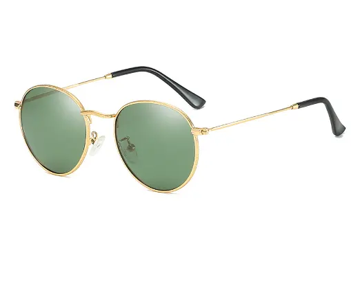 [26 - 3447D] (26 - 3447D) Gold metal sunglasses. Cat. 3 lenses. Strong sunlight. CE