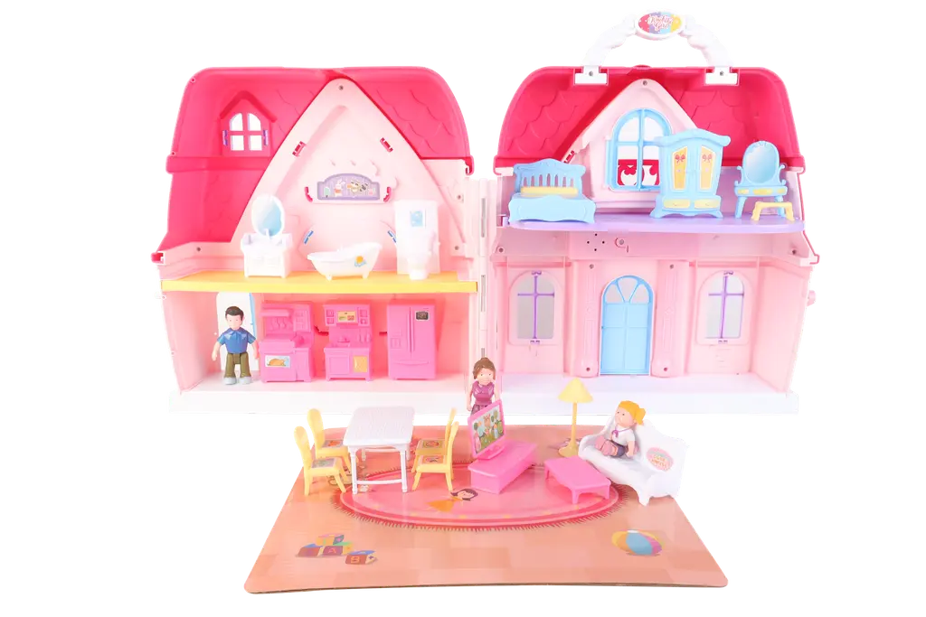 [CJ-2201760] MAISON DE POUPÉES PORTABLE + LUMIÈRE