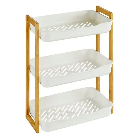 [204929 ZEN26] Etagere douche 3 niv  natureo  blanc