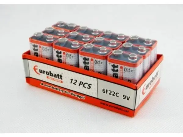 Max Power 9V R9 Batteries Shrink Pack