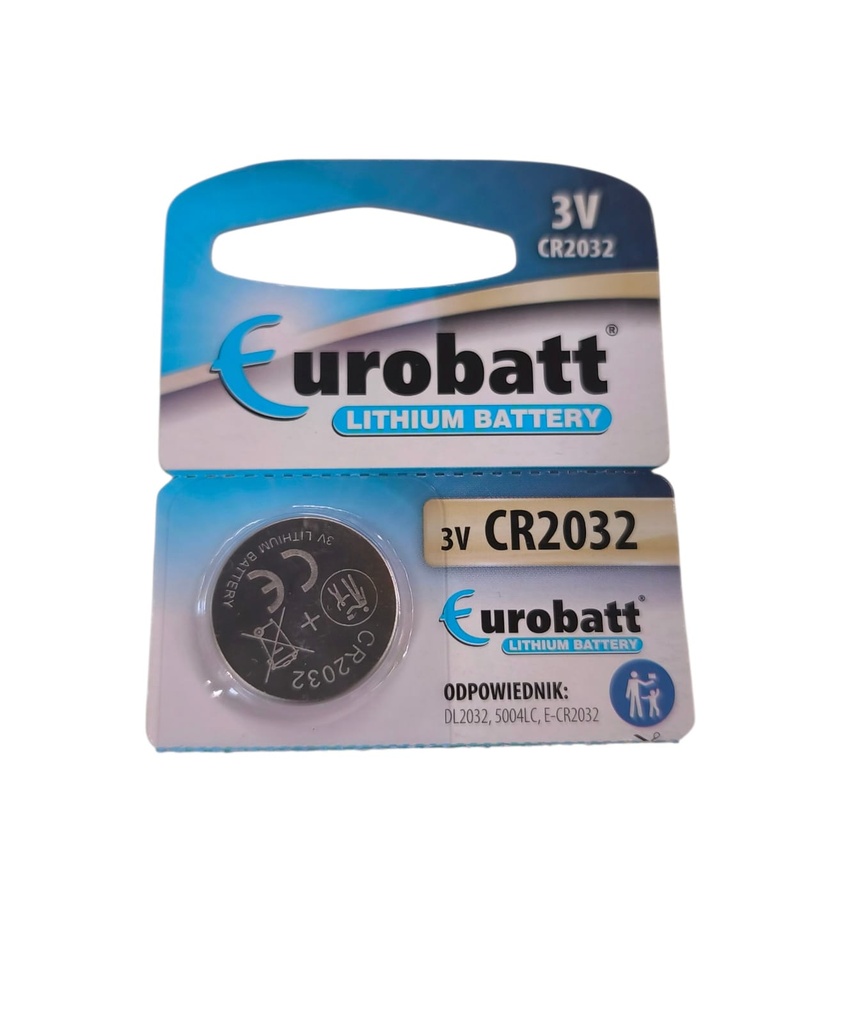 Pile lithium CR2032 - Eurobatt 1pcs