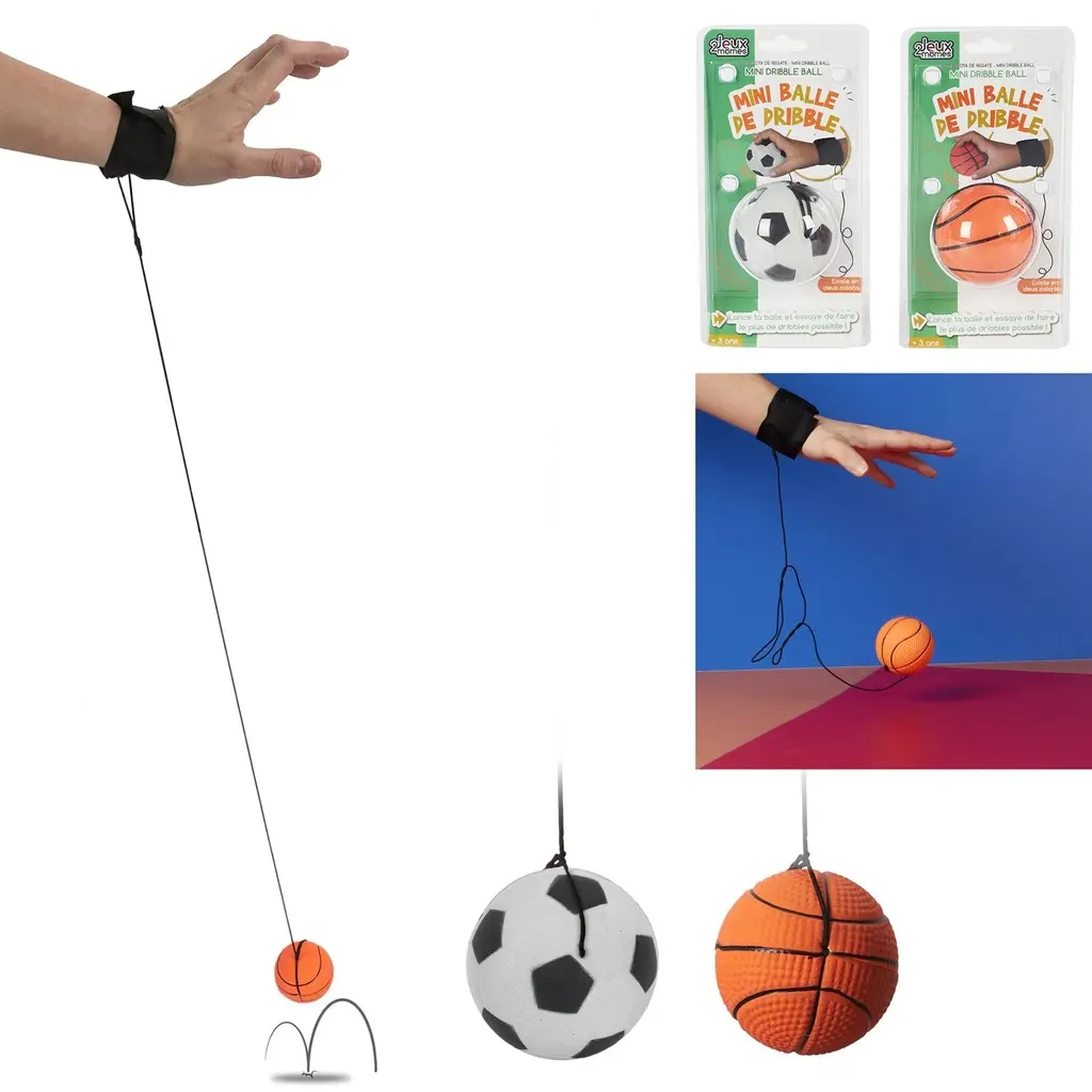 [EA10047 ZEN26] Mini Balle de Dribble avec elastique 6.3cm