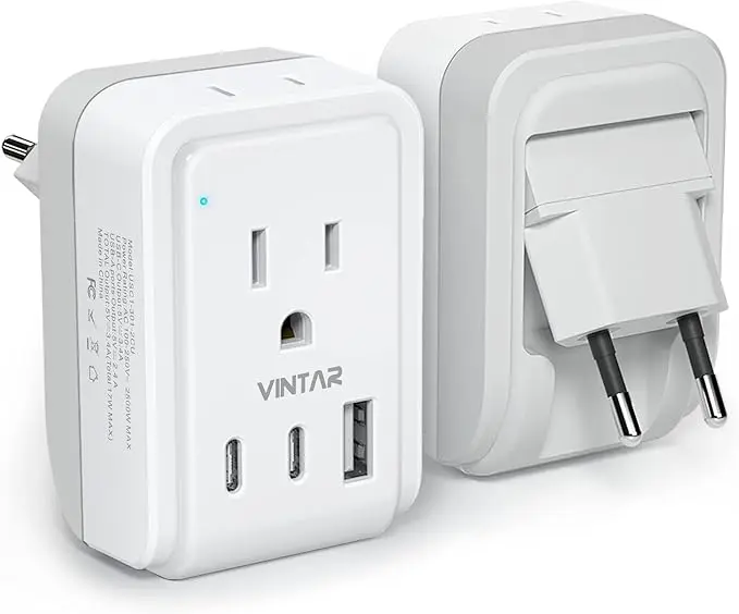 ADAPTATEUR US VERS EU + 2 USBC + 1 USBA CHARGES