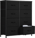 [CAB-8BC-V2-BK] Commode 8 tiroirs (Noir)