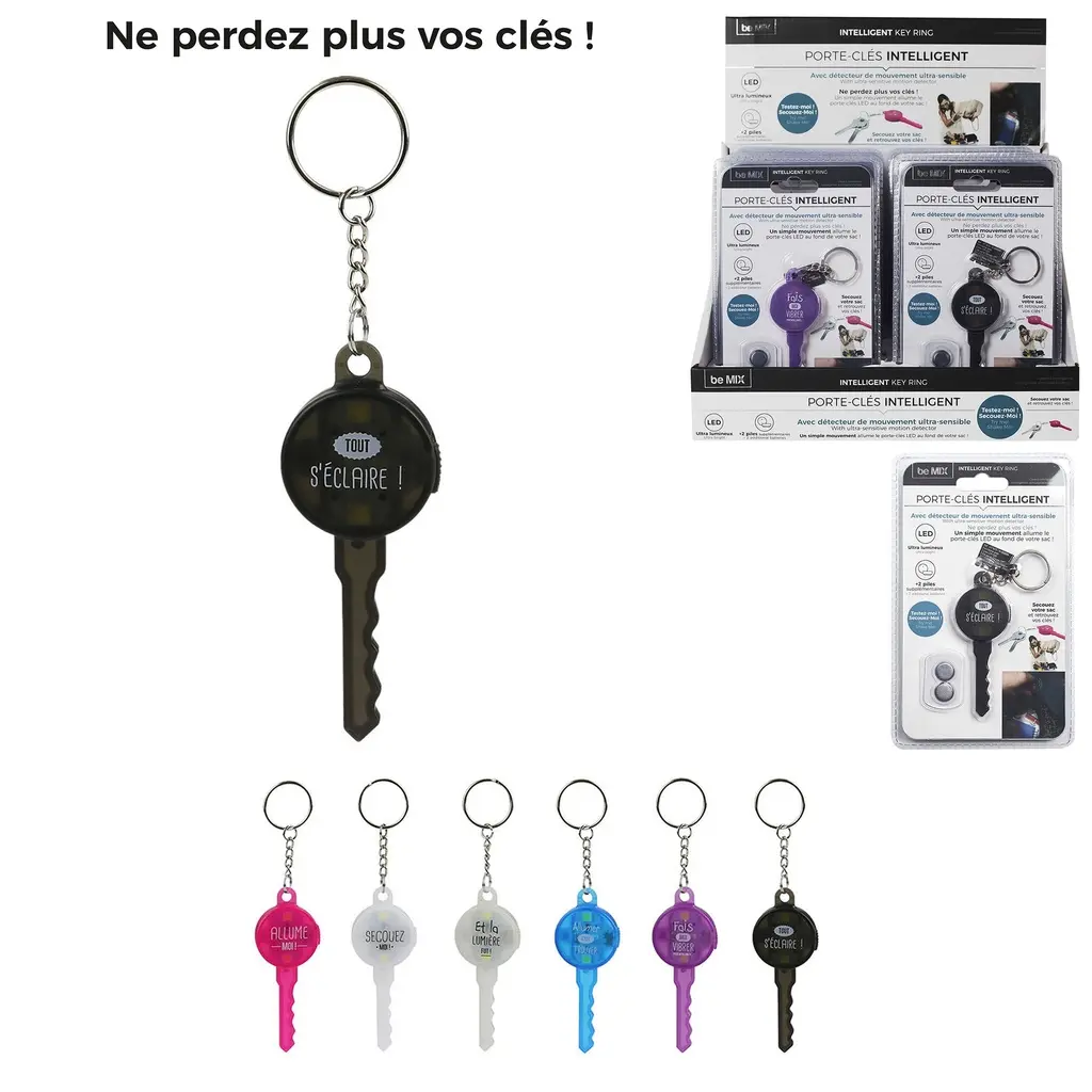 intelligent key ring with motion detector, 6-f