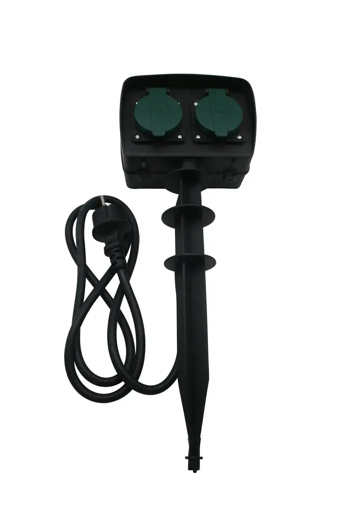 Garden socket on stake with timer 1.5 m
