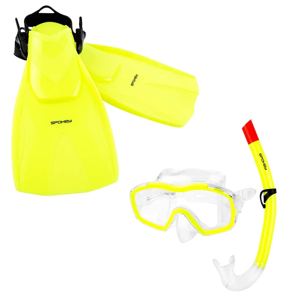 Snorkeling set with fins, mask and snorkel