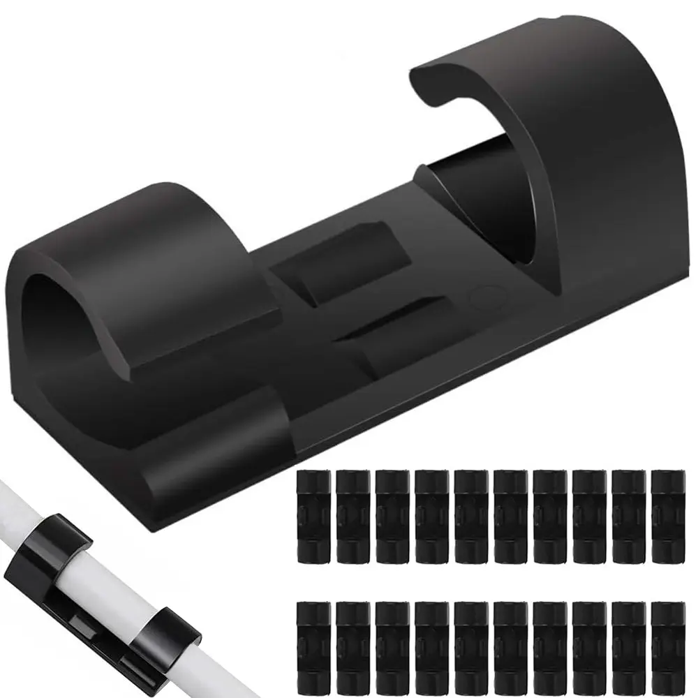 Support organisateur pour câbles 20 pcs