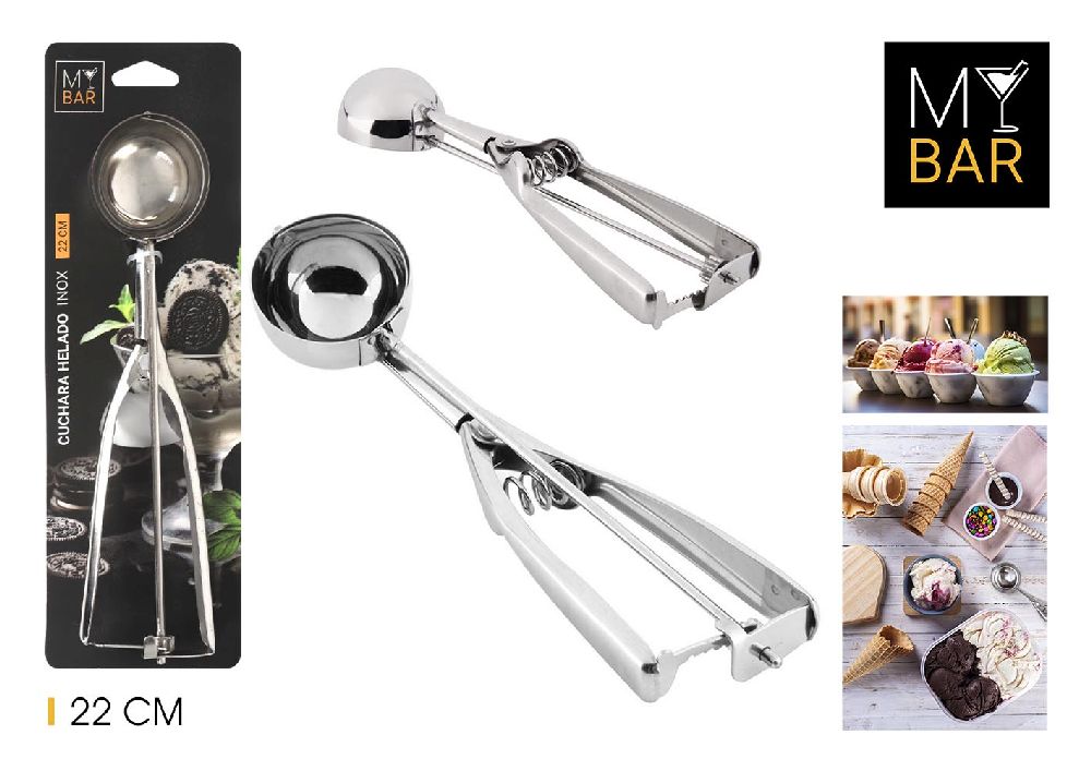 Stainless steel ice cream spoon 22cm