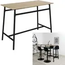 [HD0566 ZEN28] Loka high dining table 116x60x90 cm brown and black