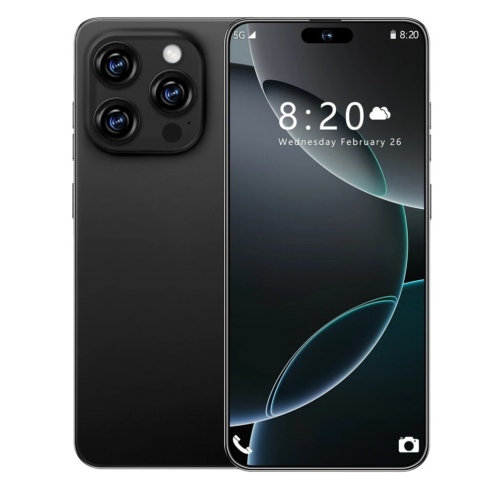 2025 G16 Pro Max 5G Unlocked Smartphone Android 15 6+128GB Dual SIM Mobile Phone (Noir, 128GB)