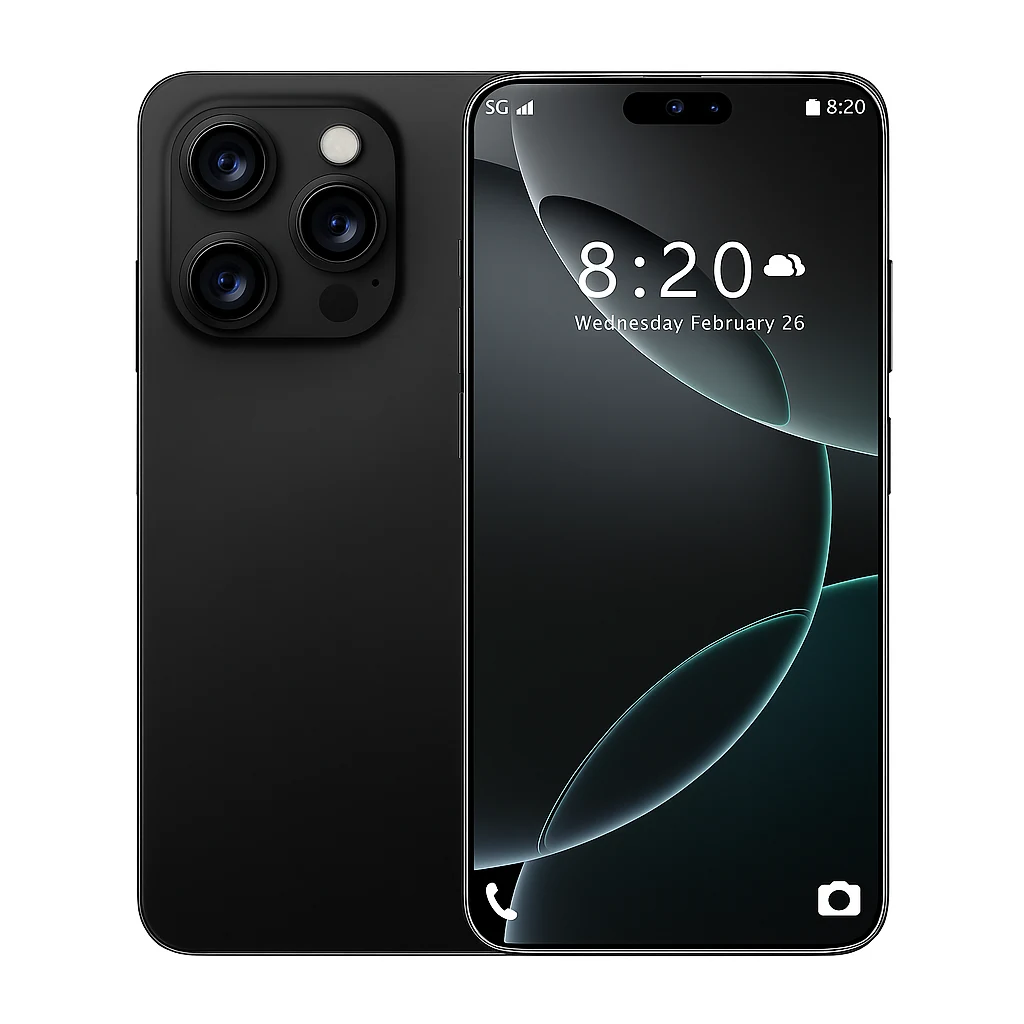 [G25 Ultra] 2025 G16 Pro Max 5G Unlocked Smartphone Android 15 6+128GB Dual SIM Mobile Phone (Noir, 128GB)