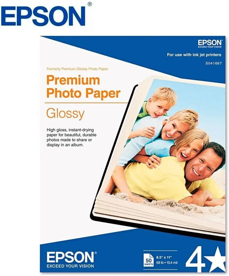 Epson Premium photo paper letter size 21x28 cm, pack of 50