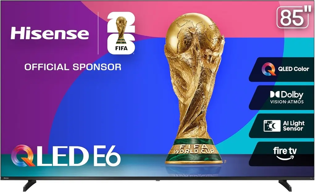 Hisense 85" E6 Cinema Series QLED 4K Smart TV Dolby Vision Atmos
