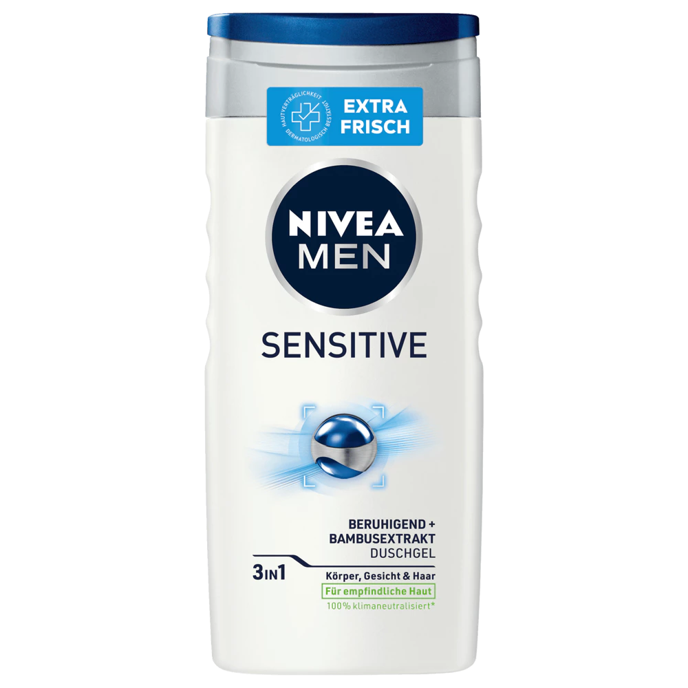 Nivea Men Sensitive 3-in-1 face, body & hair wash 250 ml
