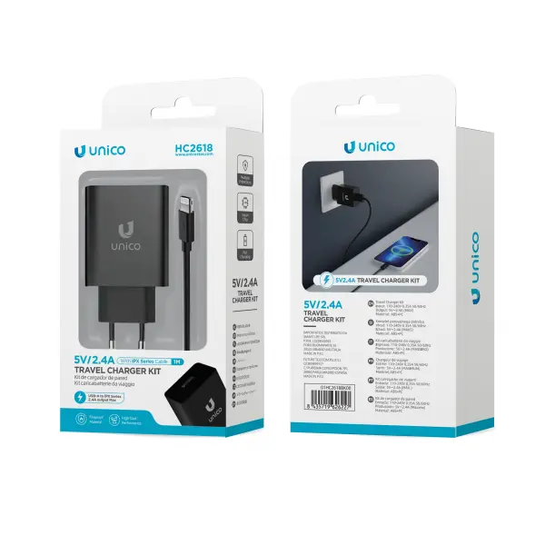 5V 2.4A USB Charger with USB to Lightning Cable
