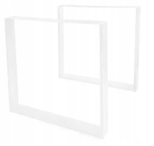 Square table leg 780 × 730 mm - white steel