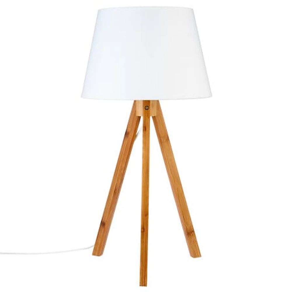 (Bahi) White Tripod Lamp – H55.5cm