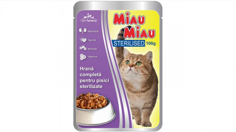 Miau Miau Nourriture humide pour chat 100 g – Poulet