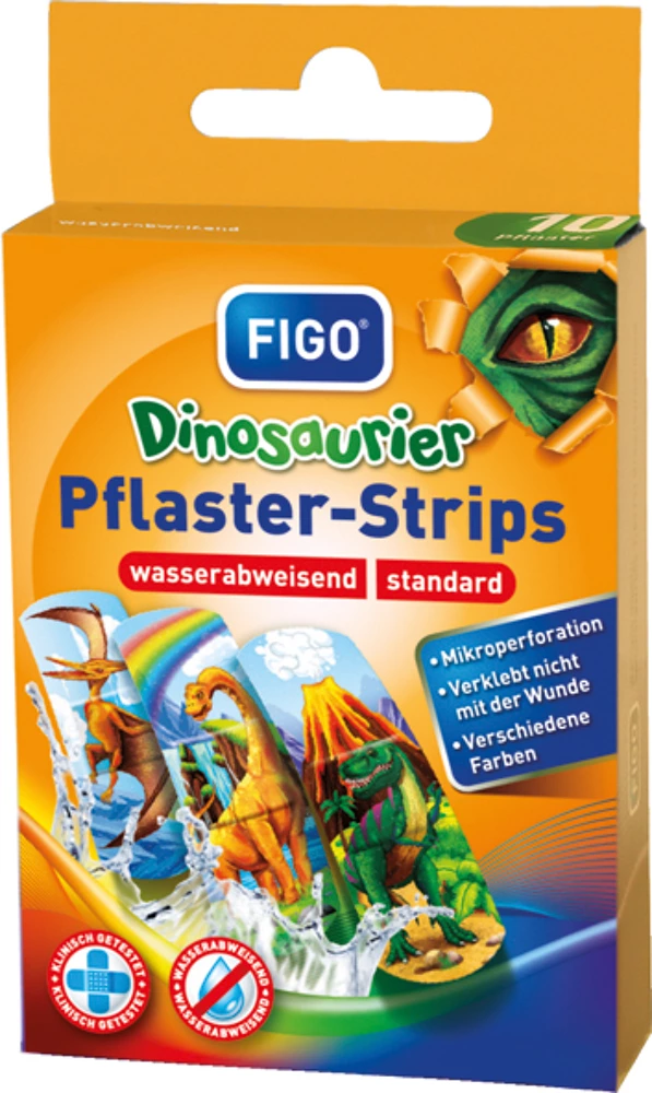 [67219 ZEN2901] Children's bandages dinosaur bands (pack of 10)