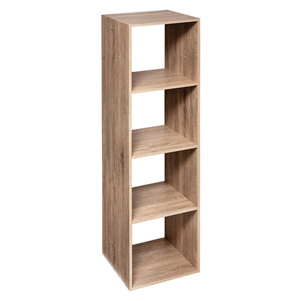 [173686 ZEN2901] Etagere 4 cases en bois naturel