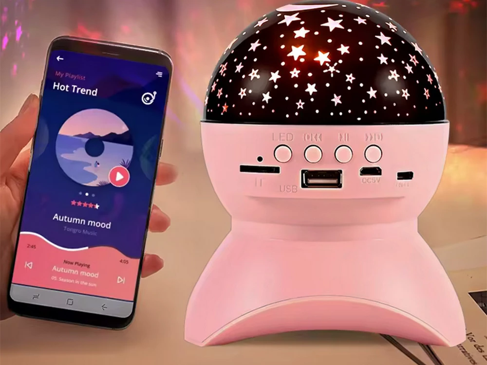 Star projector LED night light starry sky