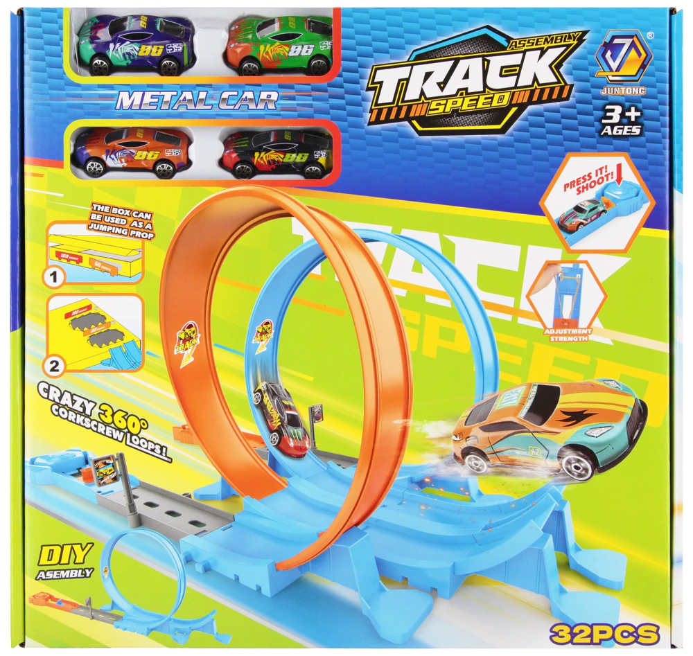 [571401 ZEN29] Rail de voiture avec accessoires – 38x36x5 cm 