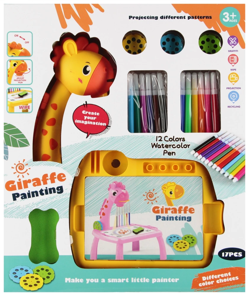 Giraffe Painting Box with accessories – 30x36 cm +3