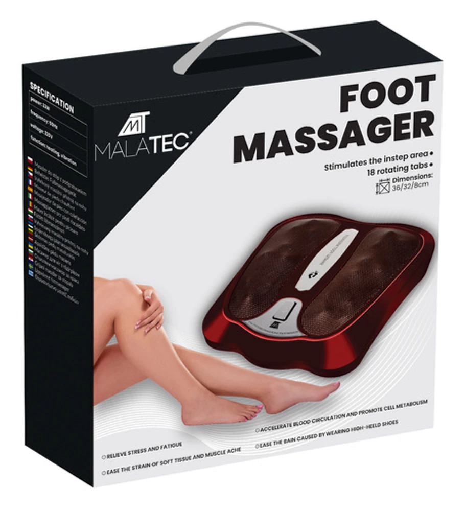 Electric foot massager with heat function