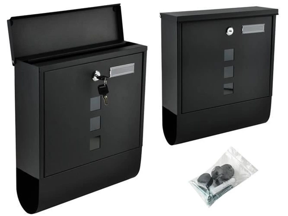 Double mailbox – metal entrance door